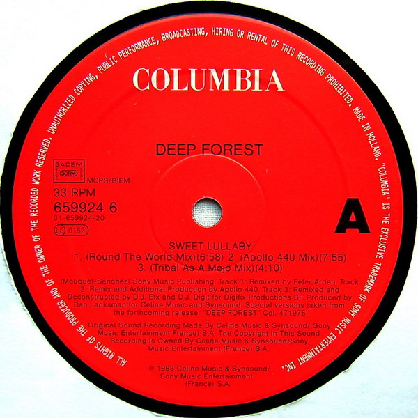 Deep Forest - Sweet Lullaby | Columbia (659924 6) - 3