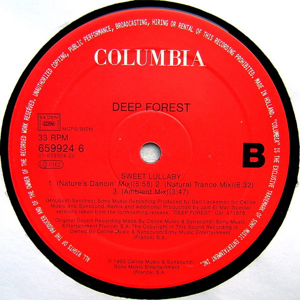 Deep Forest - Sweet Lullaby | Columbia (659924 6) - 4