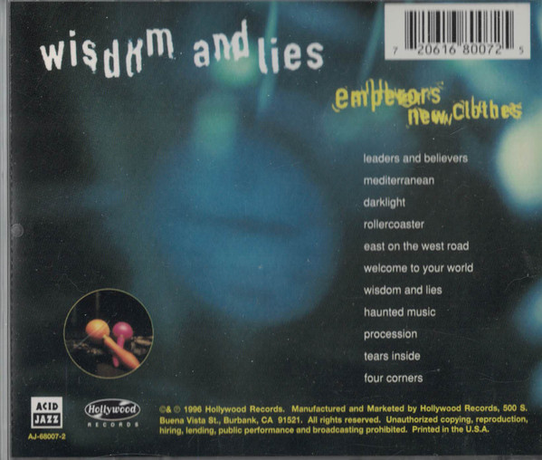 Emperors New Clothes - Wisdom And Lies | Acid Jazz (AJ-68007-2) - 2