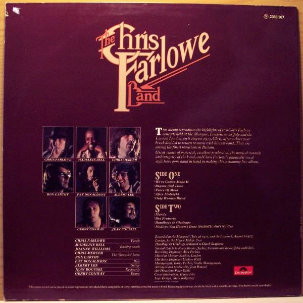 The Chris Farlowe Band - Live! | Polydor (2460 259) - 2