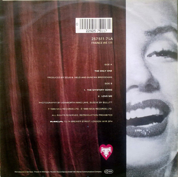 Transvision Vamp - The Only One | MCA Records (257 511-7) - 2 Transvision Vamp - The Only One | MCA Records (257 511-7) - 2