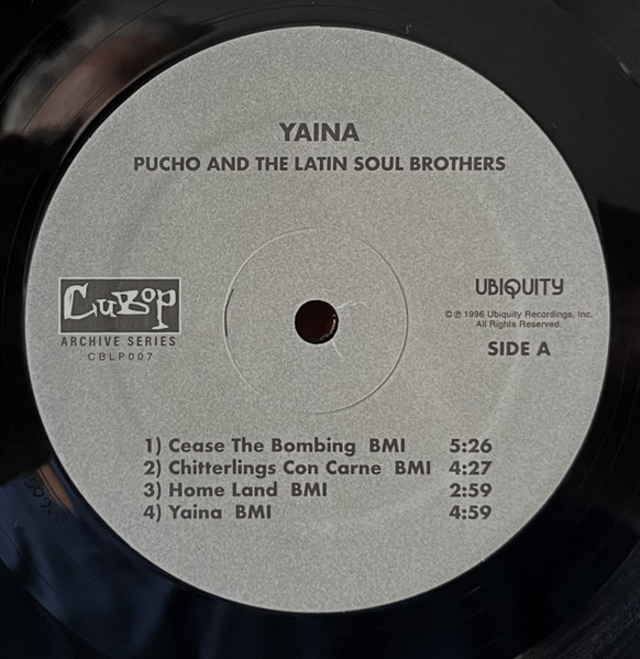 Pucho & His Latin Soul Brothers - Yaina | CuBop (CBLP007) - 3