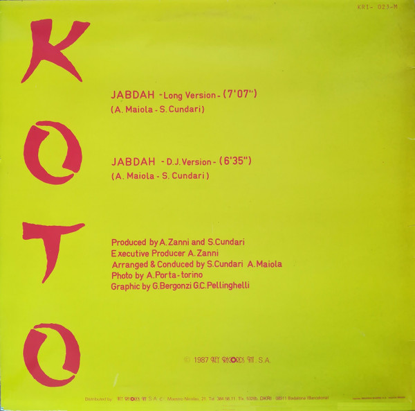 Koto - Jabdah | Key Records Int. (KRI-023-M) - 2