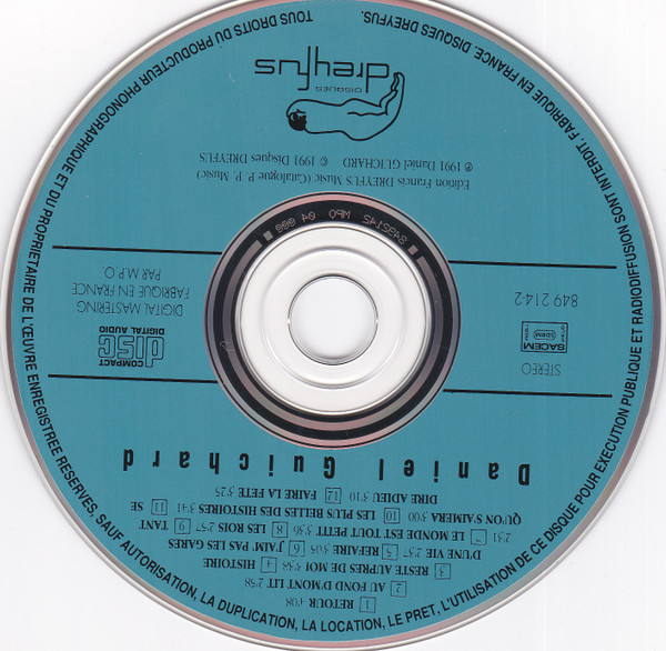 Daniel Guichard - Retour | Disques Dreyfus (849 214-2) - 3