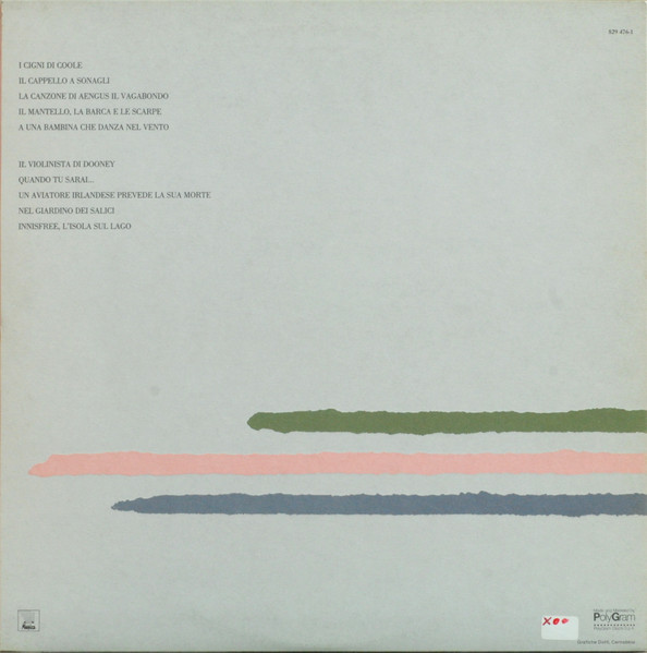 Angelo Branduardi - Branduardi Canta Yeats - Dieci Ballate Su Liriche Di William Butler Yeats | Musiza (829 476-1) - 2 Angelo Branduardi - Branduardi Canta Yeats - Dieci Ballate Su Liriche Di William Butler Yeats | Musiza (829 476-1) - 2