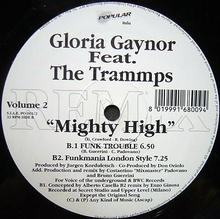 Gloria Gaynor Feat. The Trammps - Mighty High (Volume 2) | Popular Records Italia (PO 001/2)