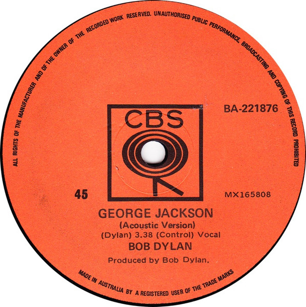 Bob Dylan - George Jackson | CBS (BA-221876) - 2 Bob Dylan - George Jackson | CBS (BA-221876) - 2