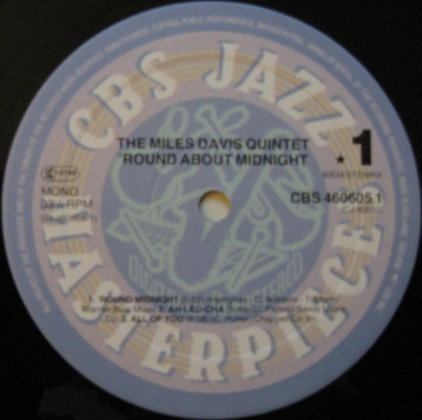 Miles Davis - 'Round About Midnight | CBS (CBS 460605 1) - 3 Miles Davis - 'Round About Midnight | CBS (CBS 460605 1) - 3