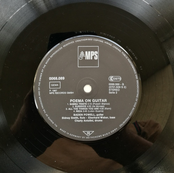 Baden Powell - Poema On Guitar | MPS Records (68.089) - 4