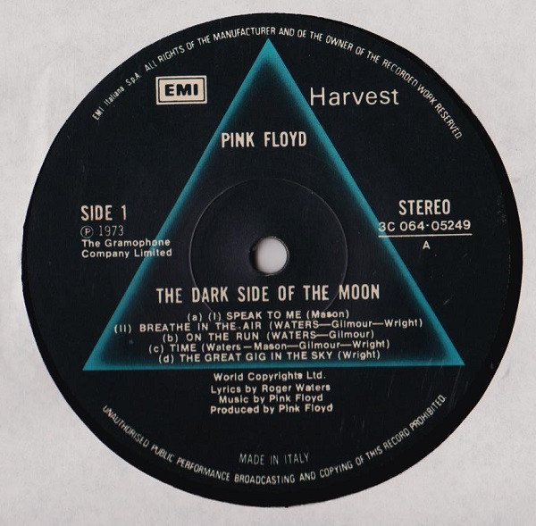 Pink Floyd - The Dark Side Of The Moon | Harvest (3C 064-05249) - 4 Pink Floyd - The Dark Side Of The Moon | Harvest (3C 064-05249) - 4