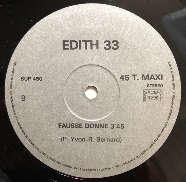 Edith 33 - Trop Tard | Not On Label (Edith 33 Self-released) (SUP 450) - 4 Edith 33 - Trop Tard | Not On Label (Edith 33 Self-released) (SUP 450) - 4