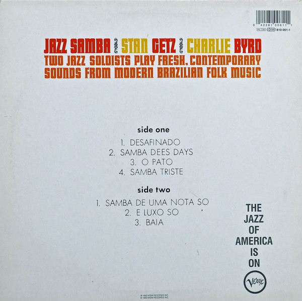 Stan Getz / Charlie Byrd - Jazz Samba | Verve Records (810 061-1) - 2 Stan Getz / Charlie Byrd - Jazz Samba | Verve Records (810 061-1) - 2