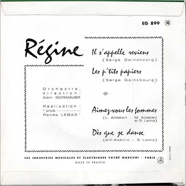 Régine - Il S'appelle Reviens | Pathé (EG 899) - 2