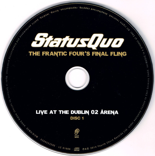 Status Quo - The Frantic Four's Final Fling - Live At The Dublin O2 Arena | Ear Music (0209552ERE) - 3