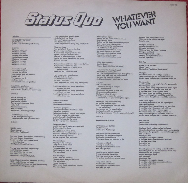 Status Quo - Whatever You Want | Vertigo (6360 175) - 3