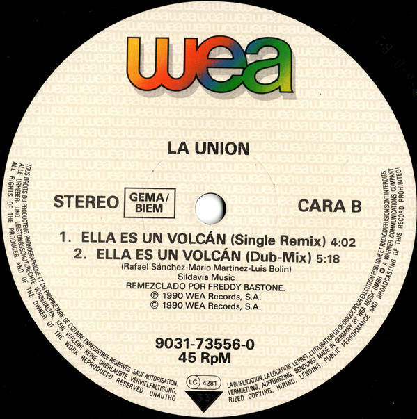 La Unión - Ella Es Un Volcán | Wea (9031-73556-0) - 3