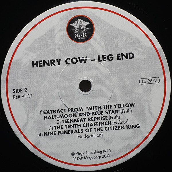 Henry Cow - Leg End | ReR Megacorp (ReR VHC1) - 4