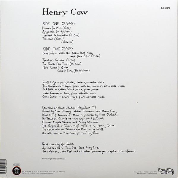 Henry Cow - Leg End | ReR Megacorp (ReR VHC1) - 2