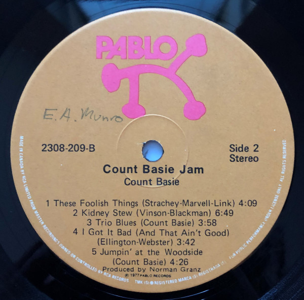 Count Basie - Count Basie Jam (Montreux '77) | Pablo Live (2308 209) - 4 Count Basie - Count Basie Jam (Montreux '77) | Pablo Live (2308 209) - 4