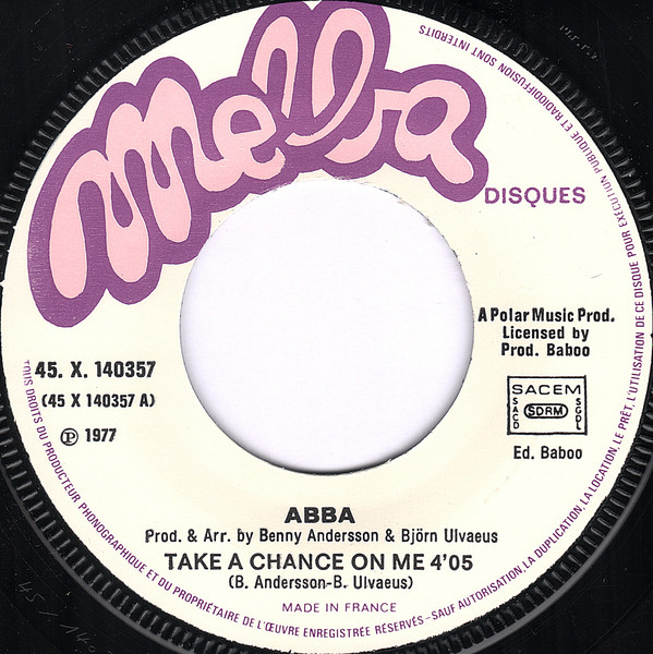 ABBA - Take A Chance On Me | Melba (45. X. 140357) - 3