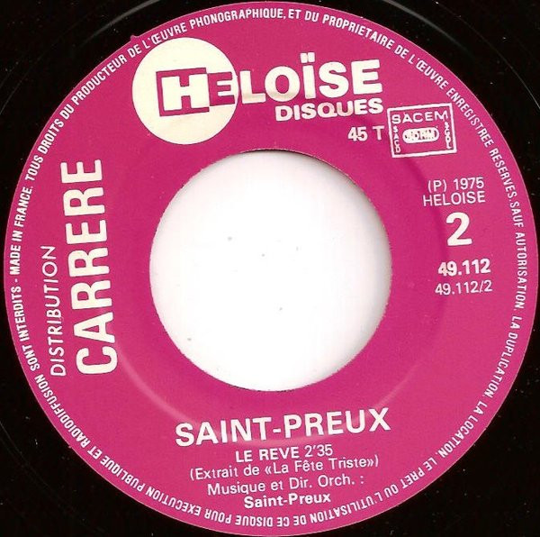 Saint-Preux - Your Hair | Héloïse Disques (49.112) - 3