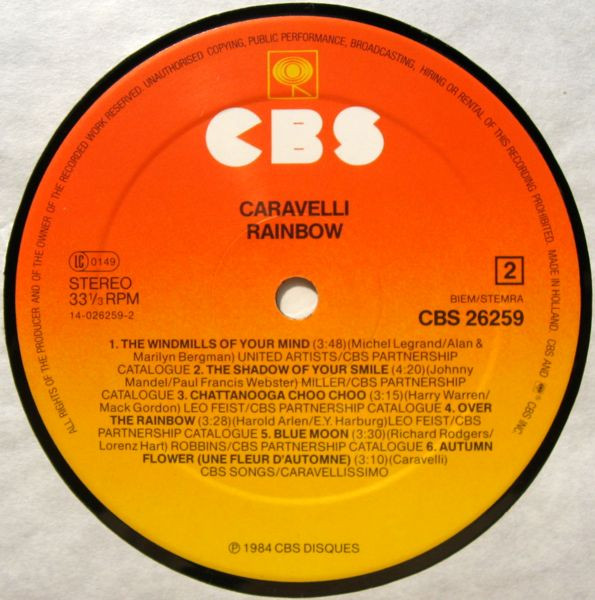 Caravelli - Rainbow | CBS (CBS 26259) - 4