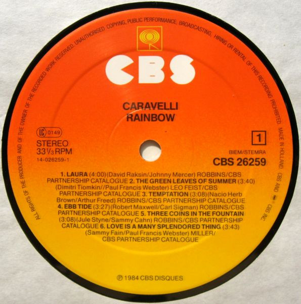 Caravelli - Rainbow | CBS (CBS 26259) - 3