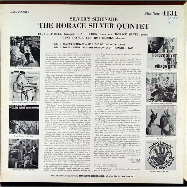 The Horace Silver Quintet - Silver's Serenade | Blue Note (BLP 4131) - 2