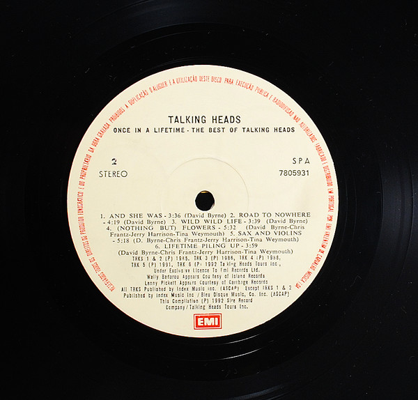 Talking Heads - The Best Of - Once In A Lifetime | EMI (EMD 1039) - 4