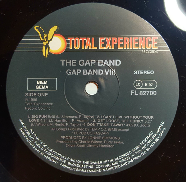 The Gap Band - Gap Band 8 | Total Experience Records (FL82700) - 3 The Gap Band - Gap Band 8 | Total Experience Records (FL82700) - 3