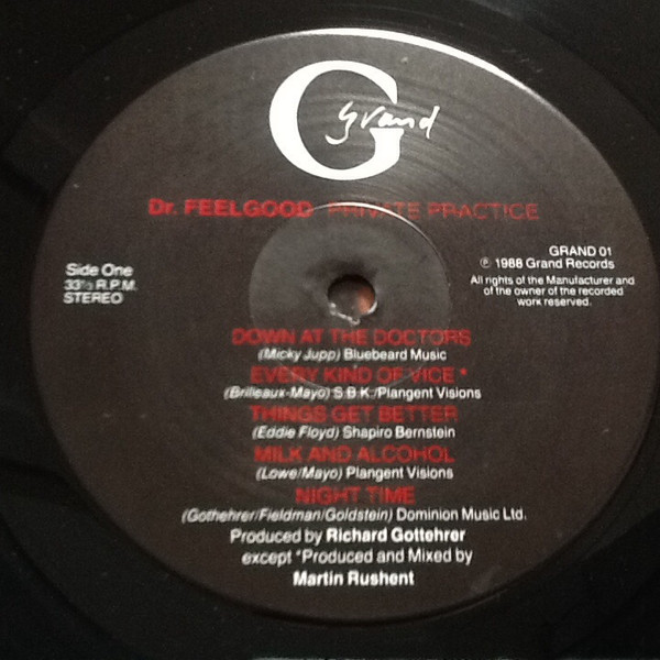 Dr. Feelgood - Private Practice | Grand Records (GRAND 01) - 3 Dr. Feelgood - Private Practice | Grand Records (GRAND 01) - 3