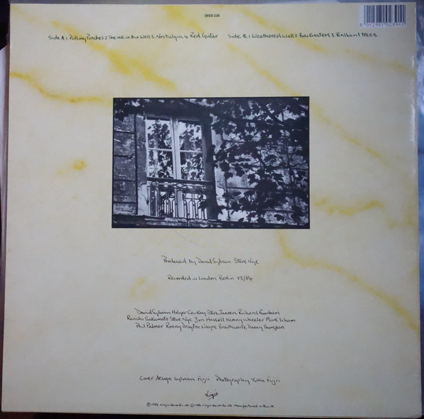 David Sylvian - Brilliant Trees | Virgin (OVED 239) - 2
