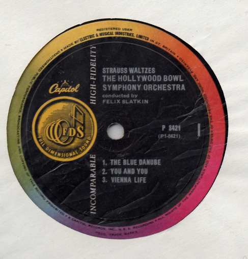 The Hollywood Bowl Symphony Orchestra Conducted By Felix Slatkin - Strauss Waltzes | Capitol Records (P 8421) - 4 The Hollywood Bowl Symphony Orchestra Conducted By Felix Slatkin - Strauss Waltzes | Capitol Records (P 8421) - 4