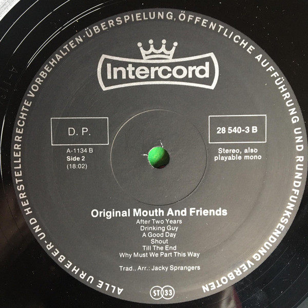 Original Mouth And Friends - Original Mouth And Friends | Intercord (28 540-3 B) - 4