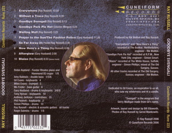 Ray Russell - Goodbye Svengali | Cuneiform Records (Rune 223) - 2 Ray Russell - Goodbye Svengali | Cuneiform Records (Rune 223) - 2