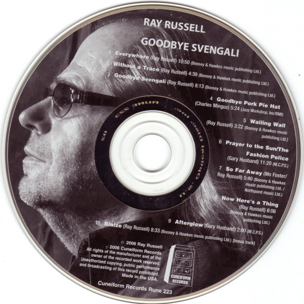 Ray Russell - Goodbye Svengali | Cuneiform Records (Rune 223) - 3 Ray Russell - Goodbye Svengali | Cuneiform Records (Rune 223) - 3