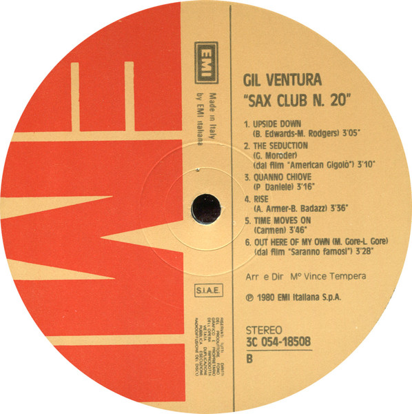 Gil Ventura - Sax Club Number 20 | EMI (3C 054-18508) - 4