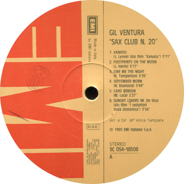 Gil Ventura - Sax Club Number 20 | EMI (3C 054-18508) - 3