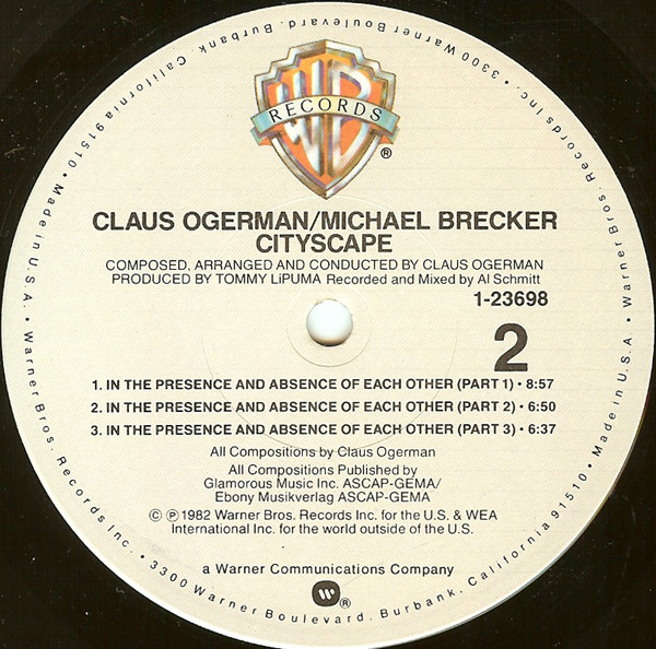 Claus Ogerman / Michael Brecker - Cityscape | Warner Bros. Records (9 23698-1) - 4