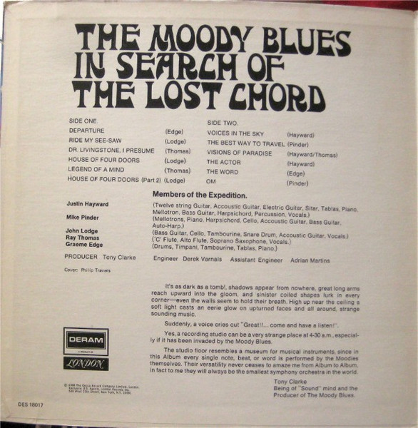 The Moody Blues - In Search Of The Lost Chord | Deram (DES 18017) - 2