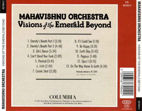Mahavishnu Orchestra - Visions Of The Emerald Beyond | Columbia (467904 2) - 2 Mahavishnu Orchestra - Visions Of The Emerald Beyond | Columbia (467904 2) - 2
