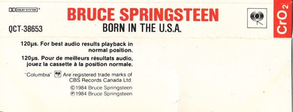 Bruce Springsteen - Born In The U.S.A. | Columbia (QCT 38653) - 2