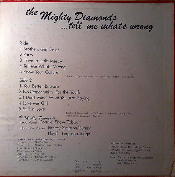 The Mighty Diamonds - .... Tell Me What's Wrong | Hit Bound (JJ-020) - 2