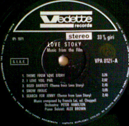 Francis Lai - Love Story - Music From The Film | Vedette Records (VPA 8121) - 3 Francis Lai - Love Story - Music From The Film | Vedette Records (VPA 8121) - 3