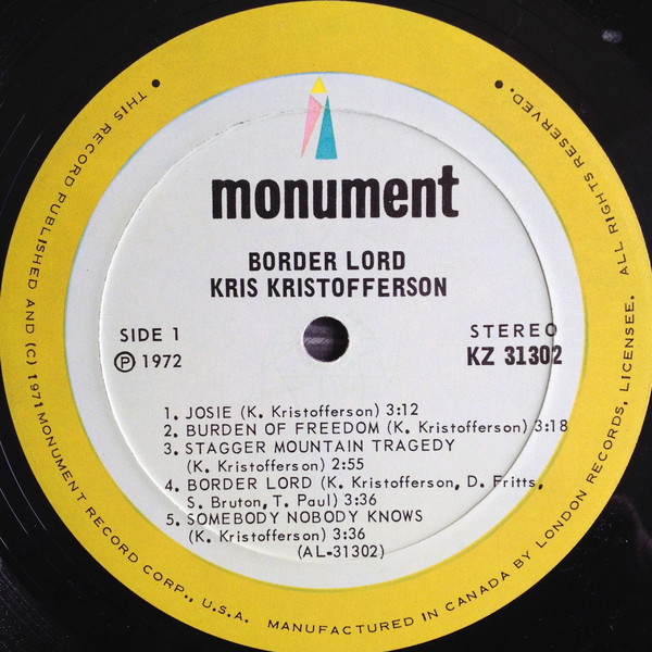 Kris Kristofferson - Border Lord | Monument (KZ 31302) - 3