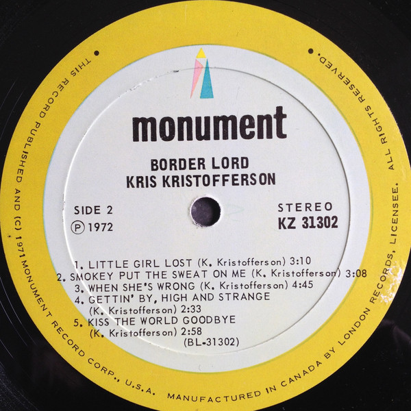 Kris Kristofferson - Border Lord | Monument (KZ 31302) - 4