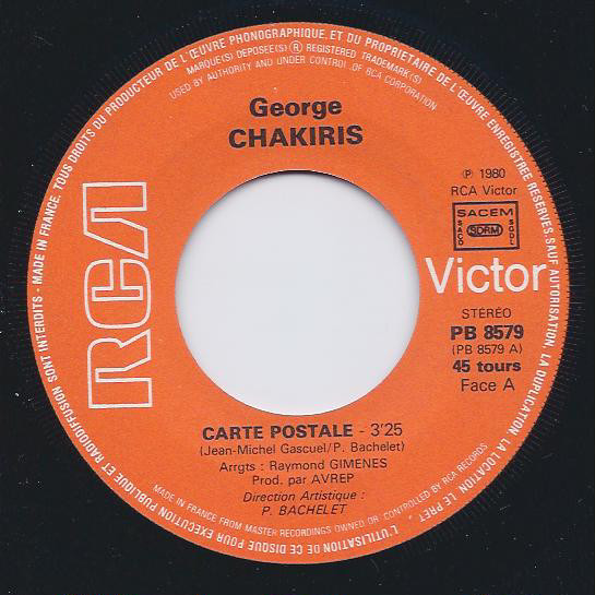 George Chakiris - Carte Postale / Fragments | RCA Victor (PB 8579) - 3