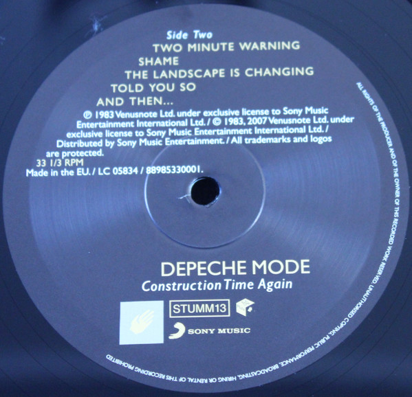 Depeche Mode - Construction Time Again | Mute (STUMM13) - 3 Depeche Mode - Construction Time Again | Mute (STUMM13) - 3