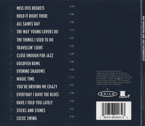 Van Morrison And Joey DeFrancesco - You're Driving Me Crazy | Exile (19075820032) - 4