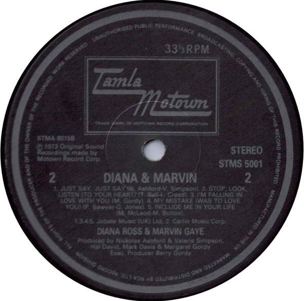 Diana Ross & Marvin Gaye - Diana & Marvin | Tamla Motown (STMS 5001) - 4